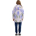 Folk flowers print Floral pattern Ethnic art Kid s Hooded Longline Puffer Jacket View4