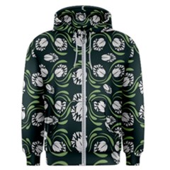 Folk Flowers Print Floral Pattern Ethnic Art Men s Zipper Hoodie by Eskimos