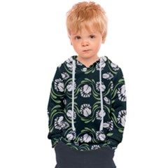 Folk Flowers Print Floral Pattern Ethnic Art Kids  Overhead Hoodie by Eskimos