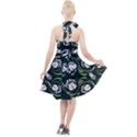 Folk flowers print Floral pattern Ethnic art Halter Party Swing Dress  View2