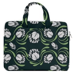 Folk Flowers Print Floral Pattern Ethnic Art Macbook Pro13  Double Pocket Laptop Bag