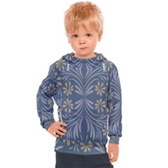 Folk Flowers Print Floral Pattern Ethnic Art Kids  Hooded Pullover by Eskimos