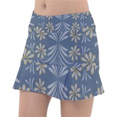 Folk Flowers Print Floral Pattern Ethnic Art Classic Tennis Skirt by Eskimos