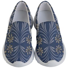 Folk Flowers Print Floral Pattern Ethnic Art Kids Lightweight Slip Ons by Eskimos