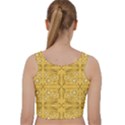 Folk flowers print Floral pattern Ethnic art Velvet Racer Back Crop Top View2