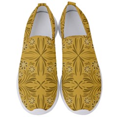 Folk Flowers Print Floral Pattern Ethnic Art Men s Slip On Sneakers by Eskimos