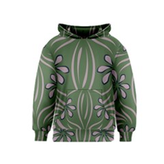 Folk Flowers Print Floral Pattern Ethnic Art Kids  Pullover Hoodie by Eskimos