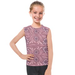 Folk Flowers Print Floral Pattern Ethnic Art Kids  Mesh Tank Top by Eskimos