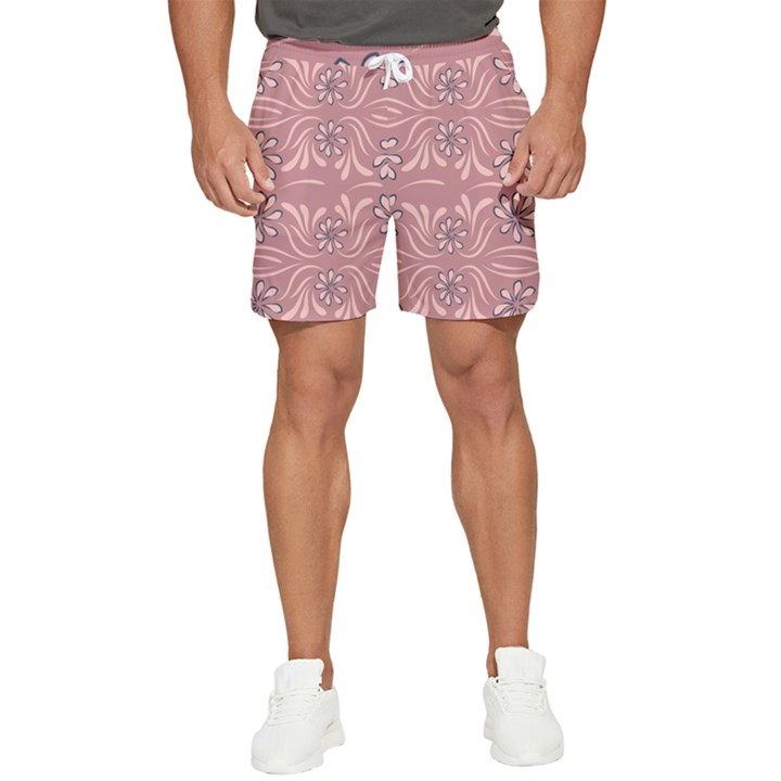 Folk flowers print Floral pattern Ethnic art Men s Runner Shorts