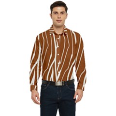 Wooden Texture Vector Background Men s Long Sleeve  Shirt