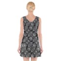 Black And Grey Rocky Geometric Pattern Design V-Neck Sleeveless Dress View2