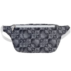 Black And Grey Rocky Geometric Pattern Design Waist Bag  by dflcprintsclothing