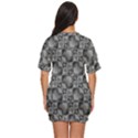 Black And Grey Rocky Geometric Pattern Design Just Threw It On Dress View4