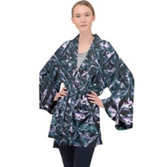 Indecisive Long Sleeve Velvet Kimono 