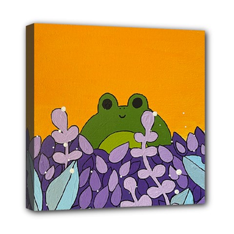 Froggie Mini Canvas 8  X 8  (stretched) by steampunkbabygirl