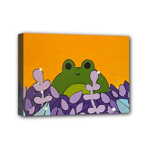 Froggie Mini Canvas 7  X 5  (stretched) by steampunkbabygirl