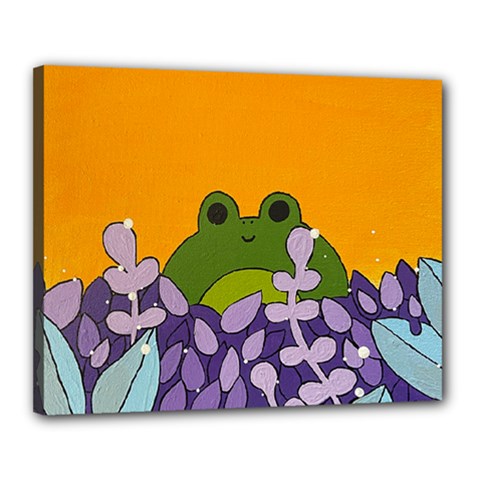 Froggie Canvas 20  X 16  (stretched) by steampunkbabygirl