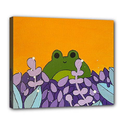 Froggie Deluxe Canvas 24  X 20  (stretched) by steampunkbabygirl