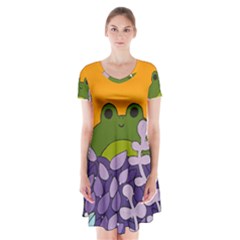 Froggie Short Sleeve V-neck Flare Dress by steampunkbabygirl