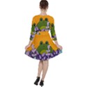 Froggie Quarter Sleeve Ruffle Waist Dress View2