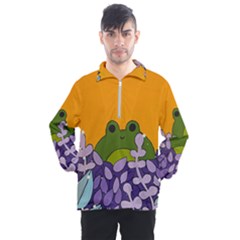 Froggie Men s Half Zip Pullover by steampunkbabygirl