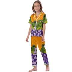 Froggie Kids  Satin Short Sleeve Pajamas Set by steampunkbabygirl