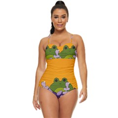 Froggie Retro Full Coverage Swimsuit by steampunkbabygirl