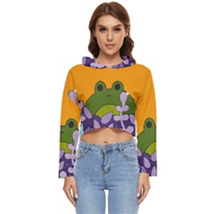 Froggie Women s Lightweight Cropped Hoodie by steampunkbabygirl