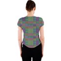 Paris Words Motif Colorful Pattern Crew Neck Crop Top View2