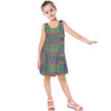 Paris Words Motif Colorful Pattern Kids  Sleeveless Dress View1