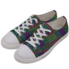 Paris Words Motif Colorful Pattern Men s Low Top Canvas Sneakers by dflcprintsclothing