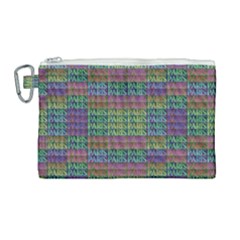 Paris Words Motif Colorful Pattern Canvas Cosmetic Bag (large) by dflcprintsclothing