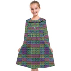 Paris Words Motif Colorful Pattern Kids  Midi Sailor Dress by dflcprintsclothing