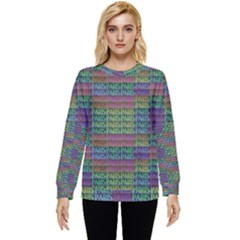 Paris Words Motif Colorful Pattern Hidden Pocket Sweatshirt