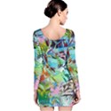 Tropical Long Sleeve Velvet Bodycon Dress View2