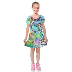 Tropical Kids  Short Sleeve Velvet Dress by AzaleaPark