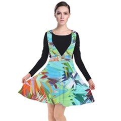 Tropical Plunge Pinafore Dress by AzaleaPark