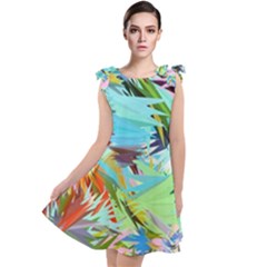 Tropical Tie Up Tunic Dress by AzaleaPark