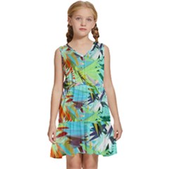 Tropical Kids  Sleeveless Tiered Mini Dress by AzaleaPark