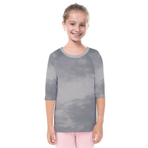 Storm Clouds 6000 Kids  Quarter Sleeve Raglan Tee by HoneySuckleDesign