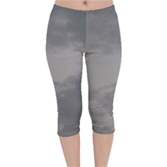 Storm Clouds 6000 Velvet Capri Leggings 