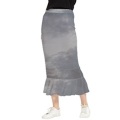 Storm Clouds 6000 Maxi Fishtail Chiffon Skirt by HoneySuckleDesign