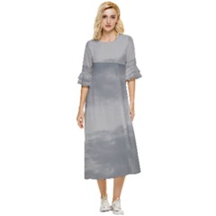 Storm Clouds 6000 Double Cuff Midi Dress