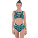 Leaves On Adorable Peaceful Captivating Shimmering Colors Bandaged Up Bikini Set  View1