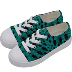 Leaves On Adorable Peaceful Captivating Shimmering Colors Kids  Low Top Canvas Sneakers by pepitasart