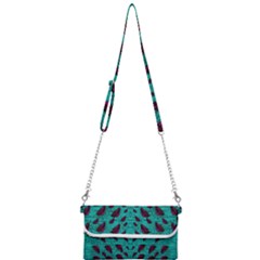 Leaves On Adorable Peaceful Captivating Shimmering Colors Mini Crossbody Handbag by pepitasart