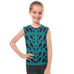 Leaves On Adorable Peaceful Captivating Shimmering Colors Kids  Mesh Tank Top by pepitasart