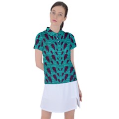 Leaves On Adorable Peaceful Captivating Shimmering Colors Women s Polo Tee