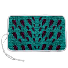 Leaves On Adorable Peaceful Captivating Shimmering Colors Pen Storage Case (s) by pepitasart