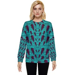 Leaves On Adorable Peaceful Captivating Shimmering Colors Hidden Pocket Sweatshirt